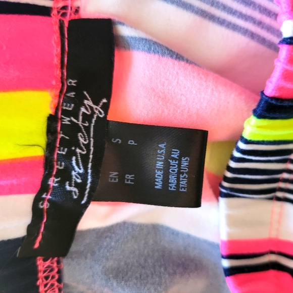 Bright striped tube-top bodysuit - Picture 3 of 3